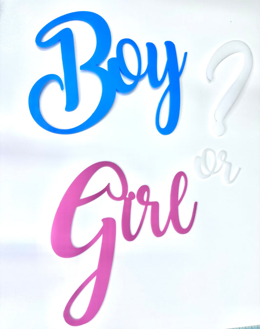 Boy or Girl Sign- Acrylic